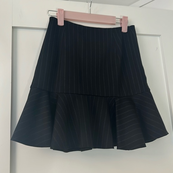 Aqua grey striped miniskirt, size XS - Picture 8 of 10